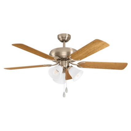 Eglo 35077 - LAS PALMAS ceiling fan 3xE27/40W/230V, matte chrome/brown