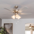 Eglo 35077 - LAS PALMAS ceiling fan 3xE27/40W/230V matte chrome/grey