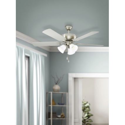 Eglo 35077 - LAS PALMAS ceiling fan 3xE27/40W/230V matte chrome/grey
