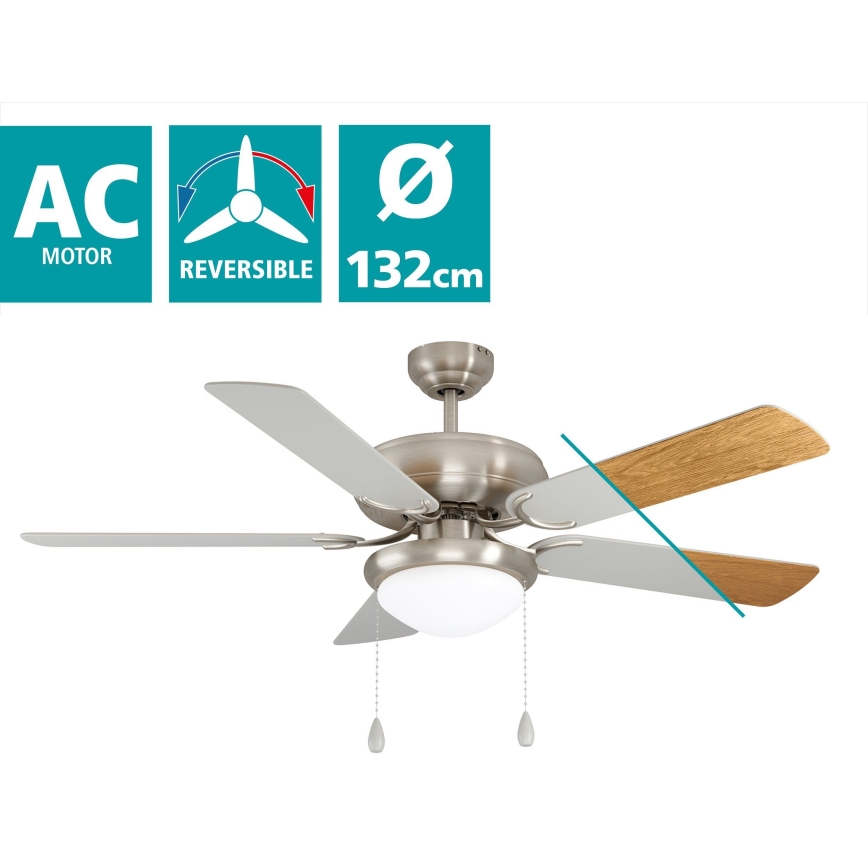 Eglo 35078 - BALLINA Ceiling Fan, 2xE27/40W/230V