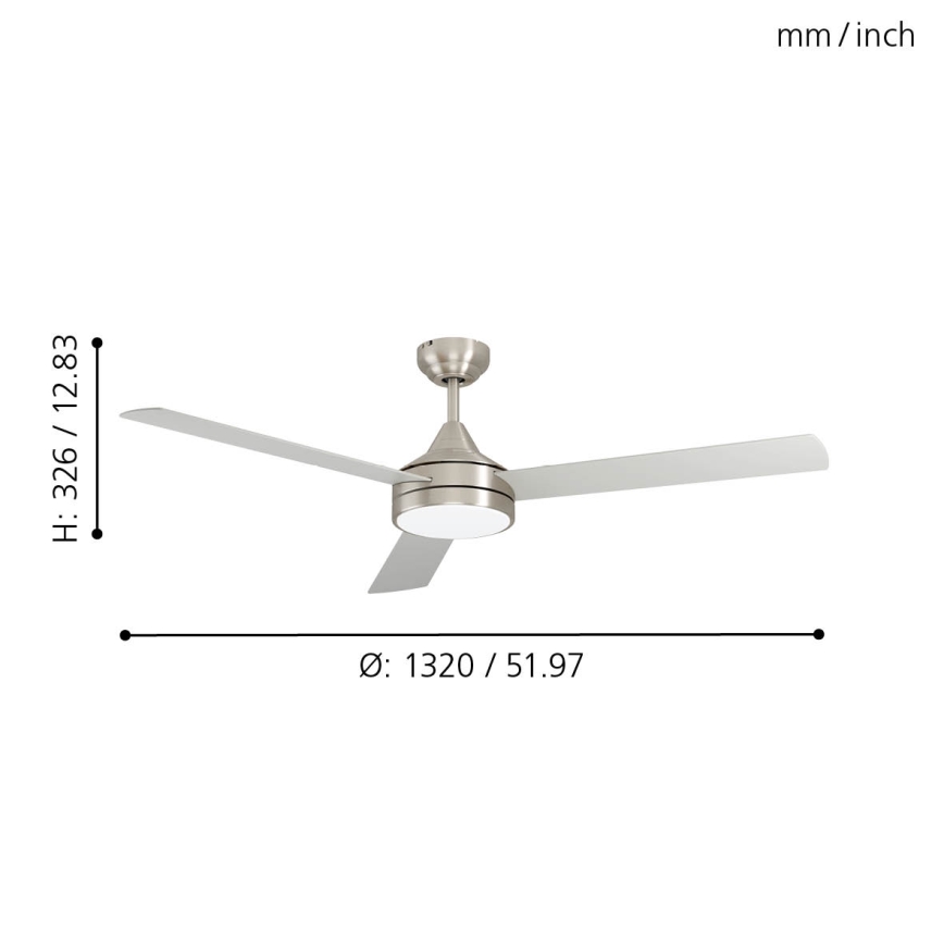 Eglo - LED Ceiling fan LED/20W/230V + remote control