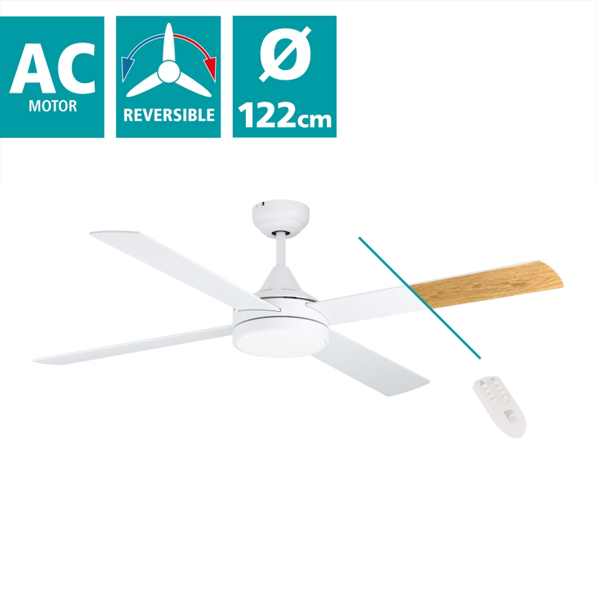 Eglo - LED Ceiling fan LED/20W/230V 3000/4000/5000K + remote control white