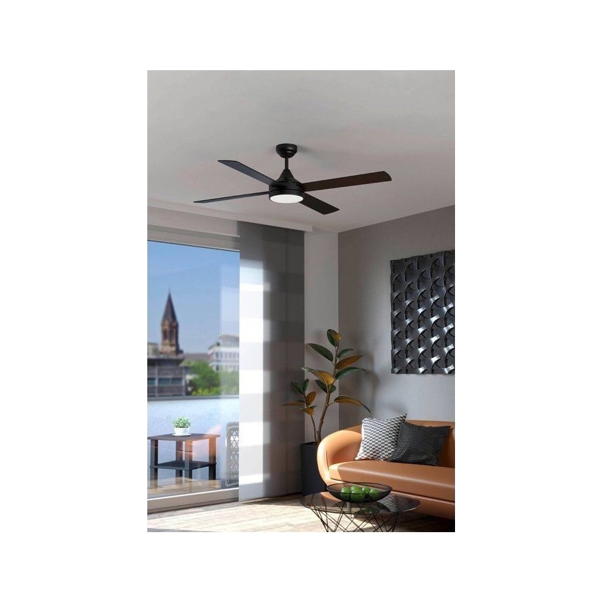 Eglo - LED Dimmable ceiling fan LED/20W/230V + RC black