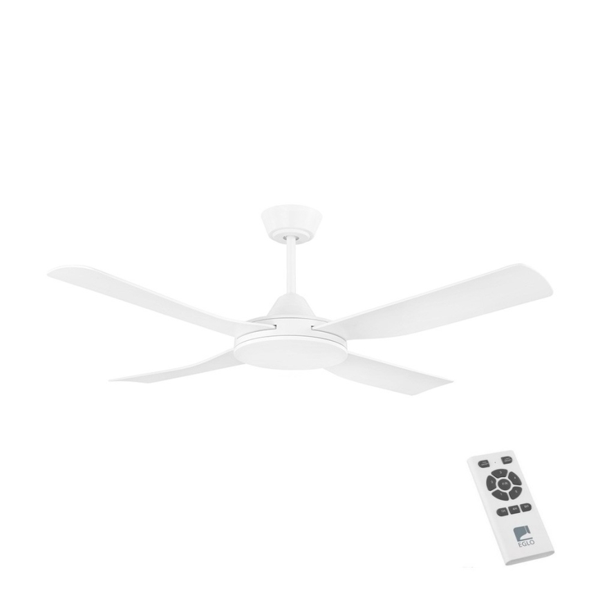 Eglo - Ceiling fan 52W/230V + RC white