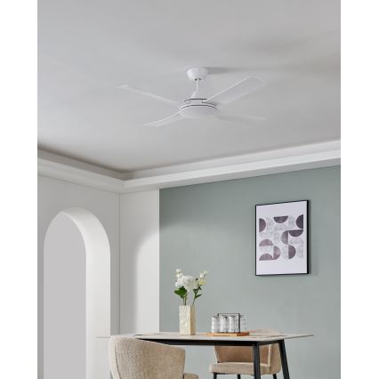 Eglo - Ceiling fan 52W/230V + RC white