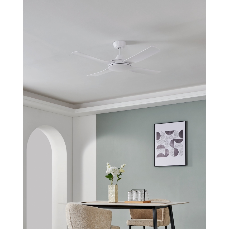 Eglo - Ceiling fan 52W/230V + RC white