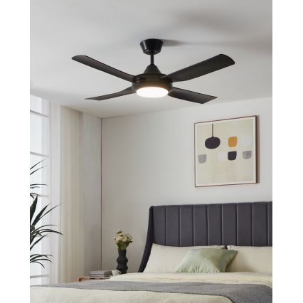 Eglo - LED Ceiling fan LED/20W/230V black + remote control