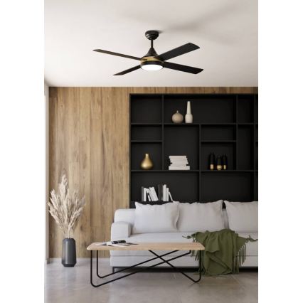 Eglo - LED Ceiling Fan LED/19W/230V 3000/4000/5000K Ø122 cm Black + Remote Control