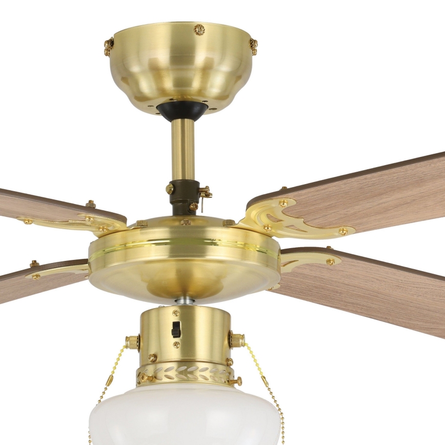 Eglo - Ceiling fan 1xE27/60W/230V gold