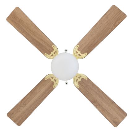 Eglo - Ceiling fan 1xE27/60W/230V gold