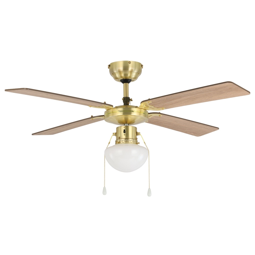 Eglo - Ceiling fan 1xE27/60W/230V gold
