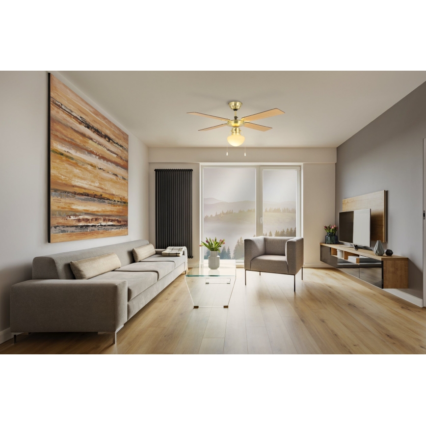 Eglo - Ceiling fan 1xE27/60W/230V gold