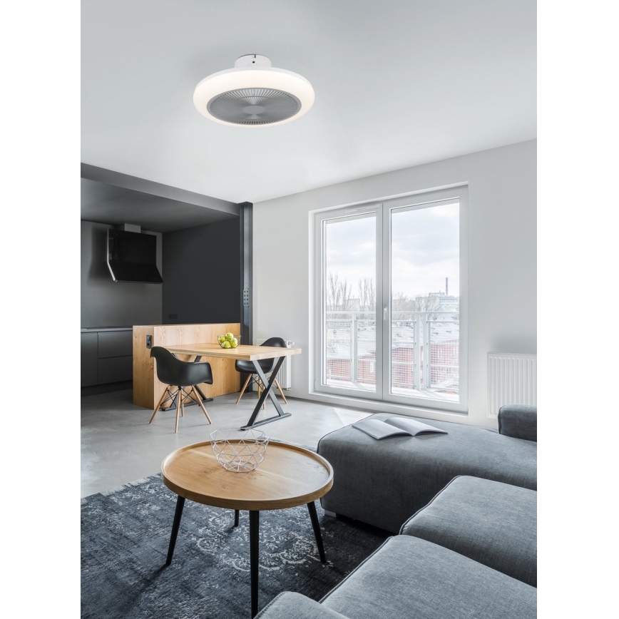 Eglo - LED Dimmable ceiling fan LED/25,5W/230V grey + remote control