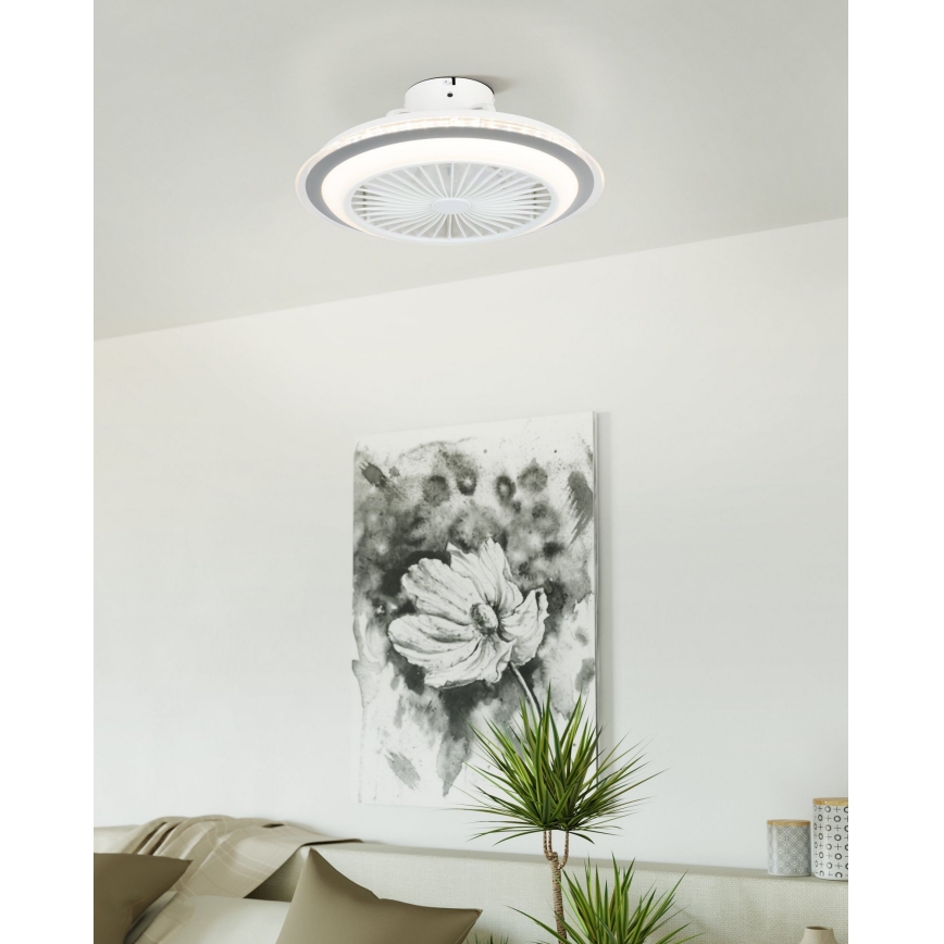 Eglo - LED Dimmable ceiling fan LED/25,5W/230V white/grey 2700-6500K + remote control
