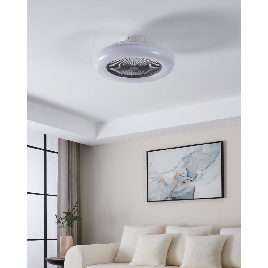 Eglo - LED Dimmable ceiling fan 3xLED/12.6W/230V 2700-6500K Ø 55 cm grey + remote control