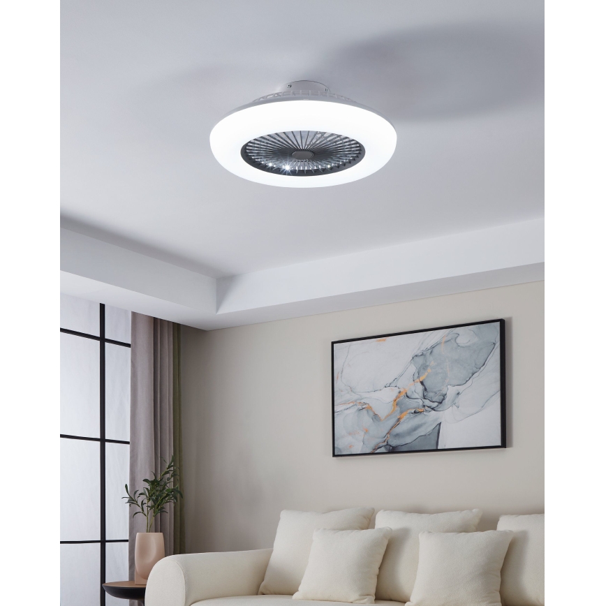 Eglo - LED Dimmable ceiling fan 3xLED/12.6W/230V 2700-6500K Ø 55 cm grey + remote control