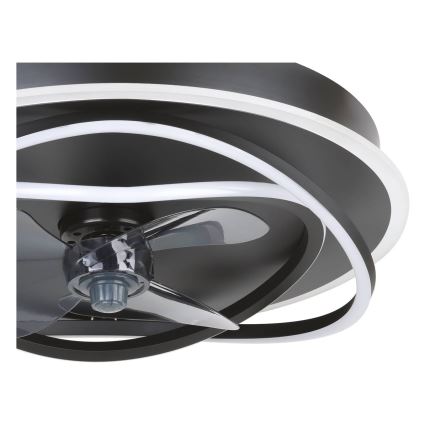 Eglo - LED Dimmable Ceiling Fan 4xLED/9W/230V 2700-6500K Ø 50 cm Black + Remote Control