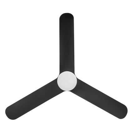 Eglo - Dimmable LED Ceiling Fan, 17 W / 230 V, Adjustable 3000/4000/5000 K, Ø 132 cm, Black + Remote Control