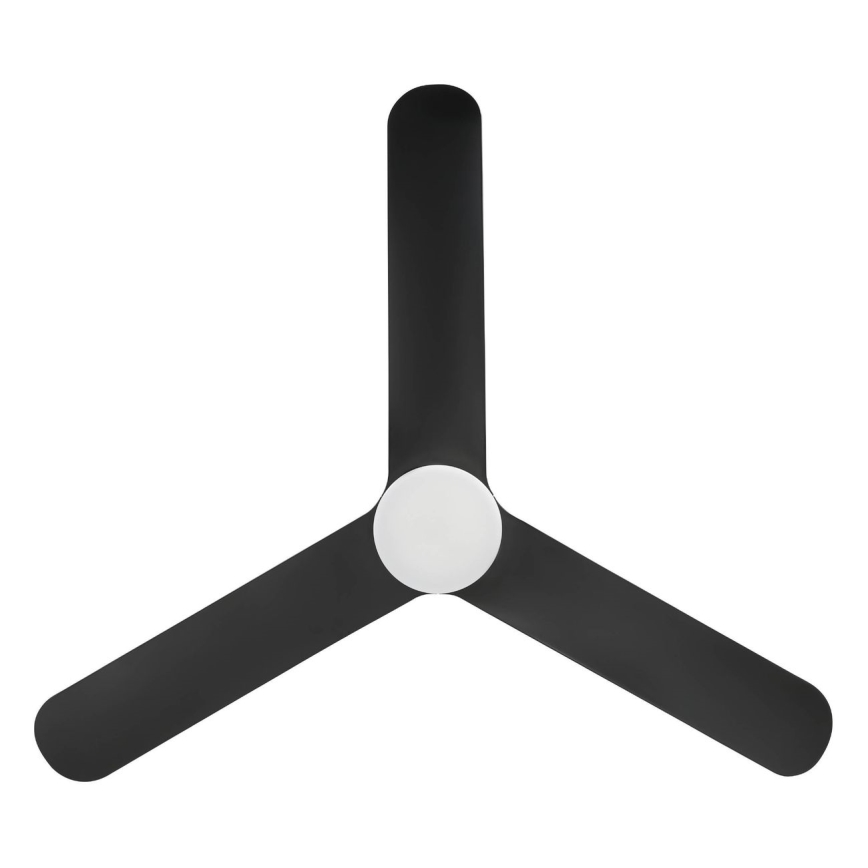 Eglo - Dimmable LED Ceiling Fan, 17 W / 230 V, Adjustable 3000/4000/5000 K, Ø 132 cm, Black + Remote Control