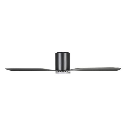 Eglo - Dimmable LED Ceiling Fan, 17 W / 230 V, Adjustable 3000/4000/5000 K, Ø 132 cm, Black + Remote Control