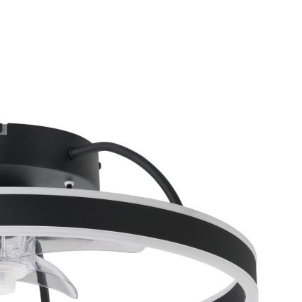 Eglo - LED RGBW Dimmable Ceiling Fan LED/36W/230V 3000-6500K Ø 50 cm Black + Remote Control