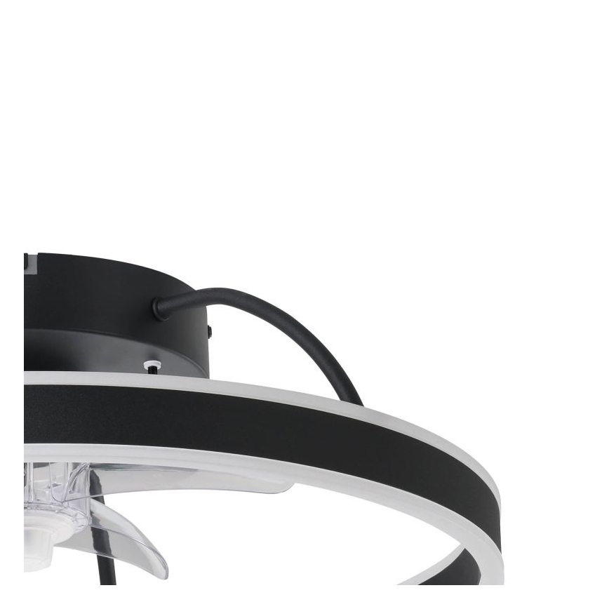 Eglo - LED RGBW Dimmable Ceiling Fan LED/36W/230V 3000-6500K Ø 50 cm Black + Remote Control