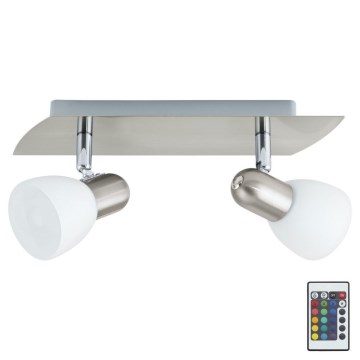 Eglo 35374 - LED RGB Dimming spotlight ENEA-C 2xE14/4W/230V + remote control