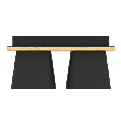 Eglo - Ceiling light 2xE27/40W/230V black/brown