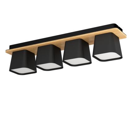 Eglo - Ceiling light 4xE27/40W/230V black/brown