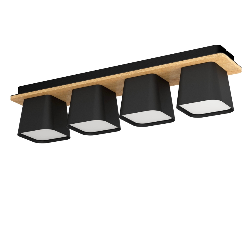 Eglo - Ceiling light 4xE27/40W/230V black/brown
