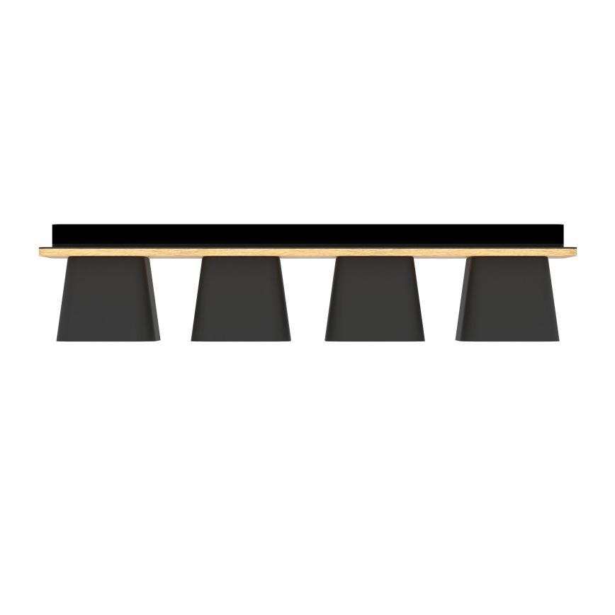 Eglo - Ceiling light 4xE27/40W/230V black/brown