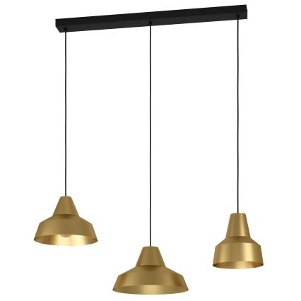 Eglo - Chandelier on a string 3xE27/40W/230V gold