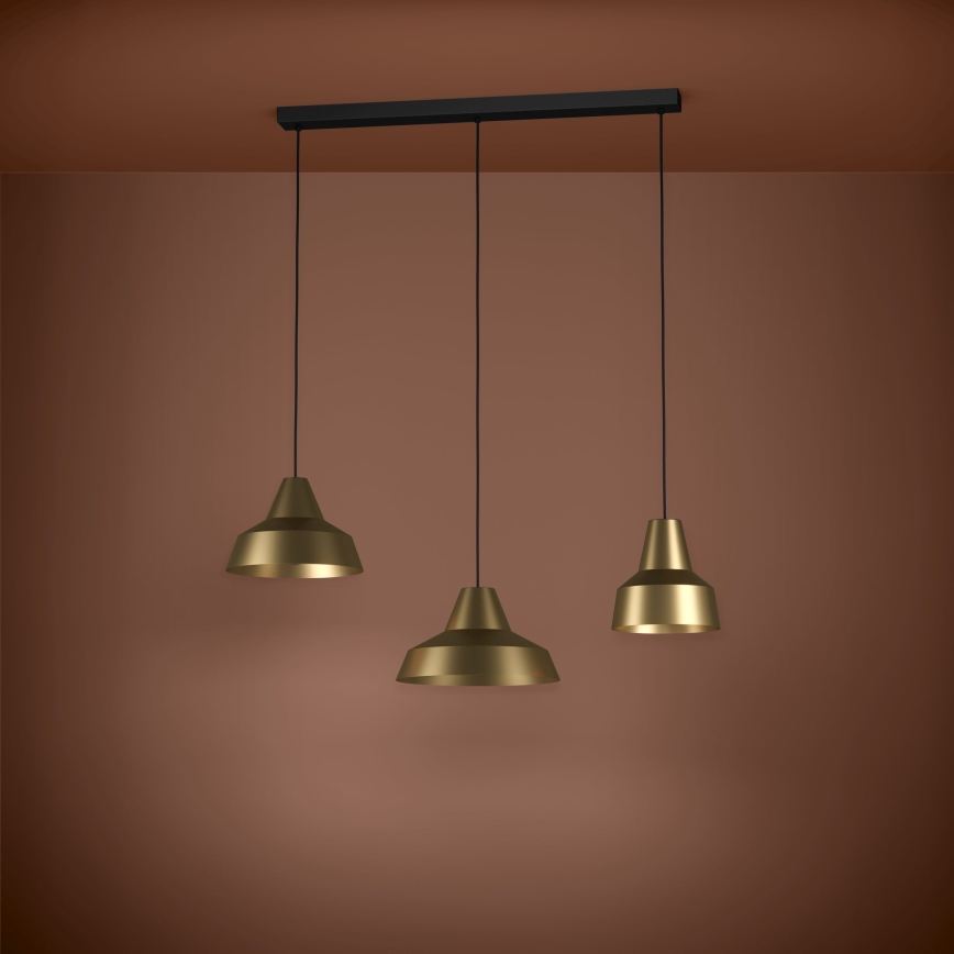Eglo - Chandelier on a string 3xE27/40W/230V gold