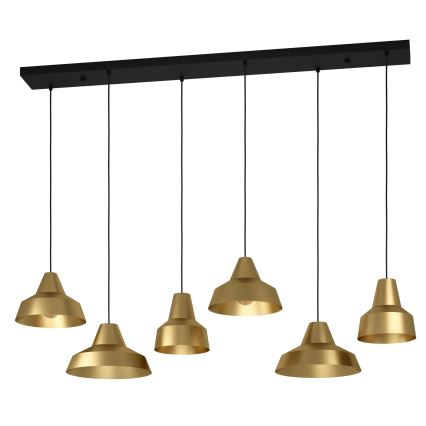 Eglo - Chandelier on a string 6xE27/40W/230V gold