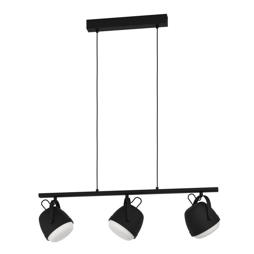 Eglo - Chandelier on a string 3xE27/28W/230V black