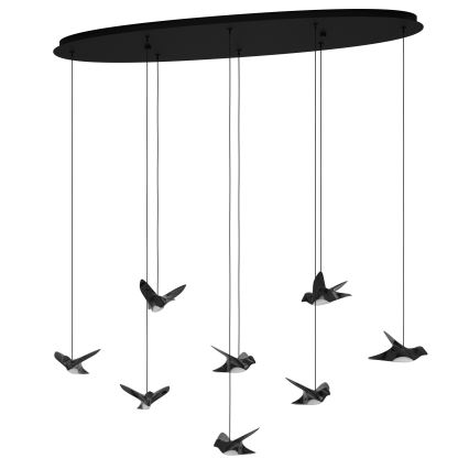 Eglo - LED Dimmable chandelier on a string 8xLED/4,2W/230V 3000K black