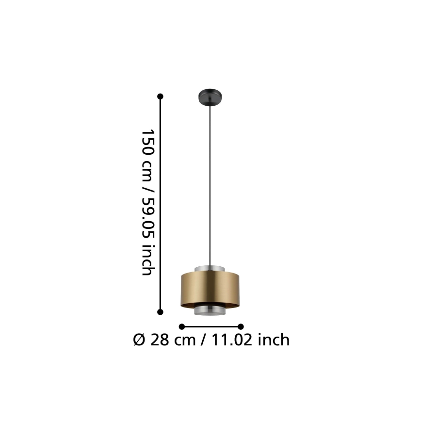 Eglo - Chandelier on a string 1xE27/40W/230V gold