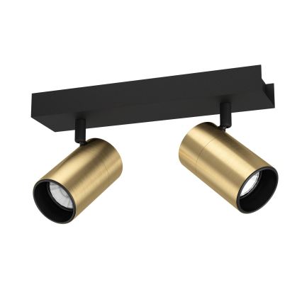 Eglo - LED Spotlight 2xGU10/4,5W/230V 3000K black/gold