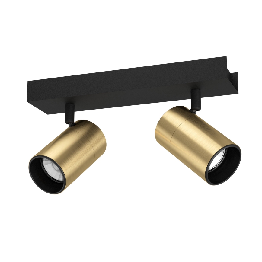 Eglo - LED Spotlight 2xGU10/4,5W/230V 3000K black/gold
