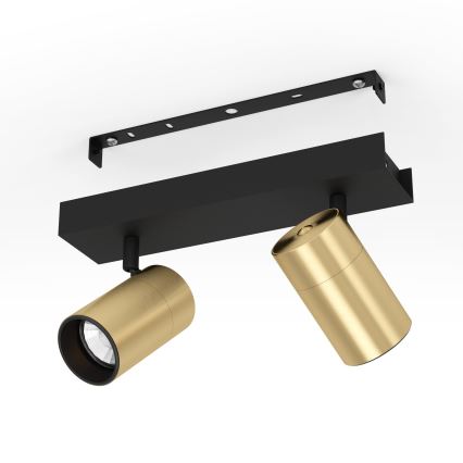 Eglo - LED Spotlight 2xGU10/4,5W/230V 3000K black/gold
