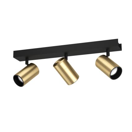 Eglo - LED Spotlight 3xGU10/4,5W/230V 3000K black/gold