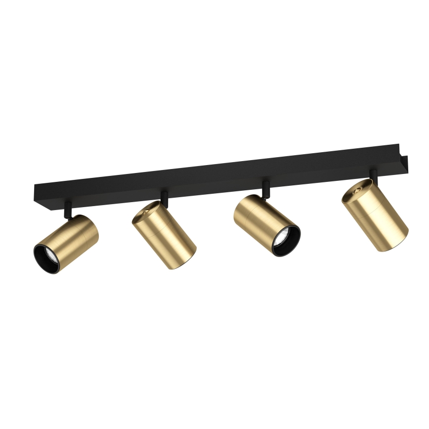 Eglo - LED Spotlight 4xGU10/4,5W/230V 3000K black/gold