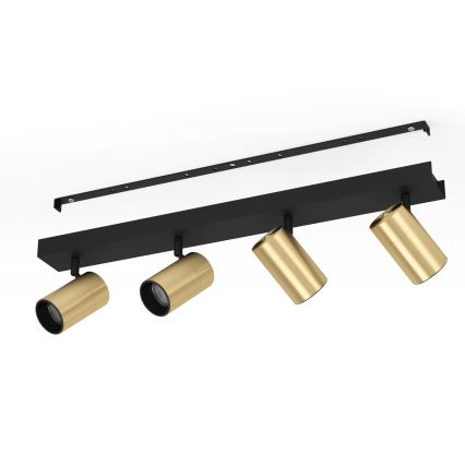 Eglo - LED Spotlight 4xGU10/4,5W/230V 3000K black/gold