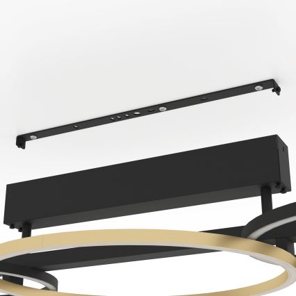 Eglo - LED Dimmable surface-mounted chandelier 2xLED/12,5W/230V + LED/15,5W 3000K black