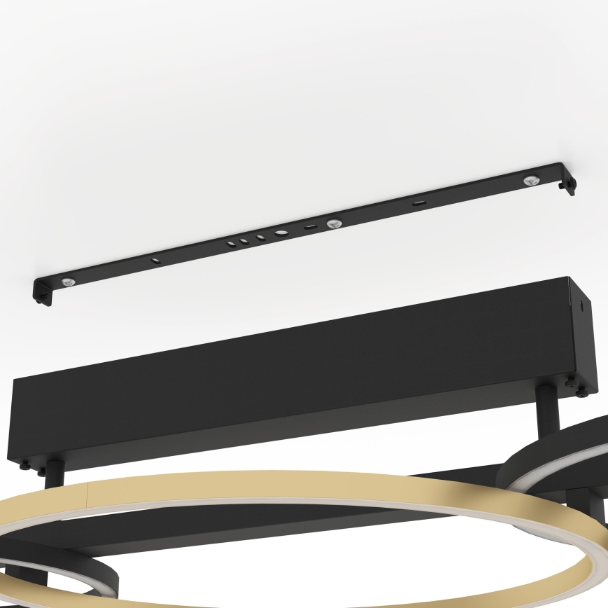 Eglo - LED Dimmable surface-mounted chandelier 2xLED/12,5W/230V + LED/15,5W 3000K black
