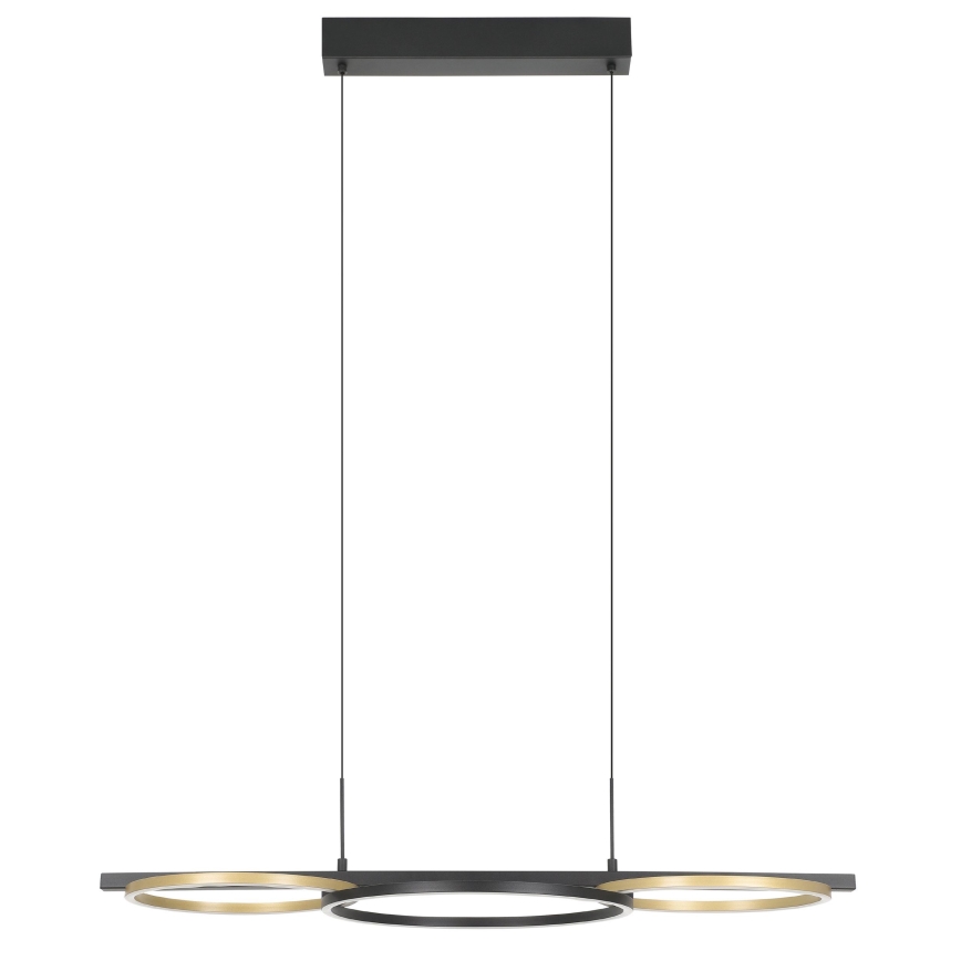 Eglo - LED Dimmable chandelier on a string 2xLED/12,5W/230V + LED/15,5W 3000K black