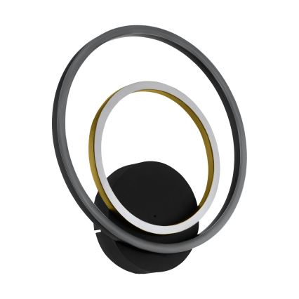 Eglo - LED Wall light LED/12W/230V 3000K + 4xLED/2,1W 3000K black