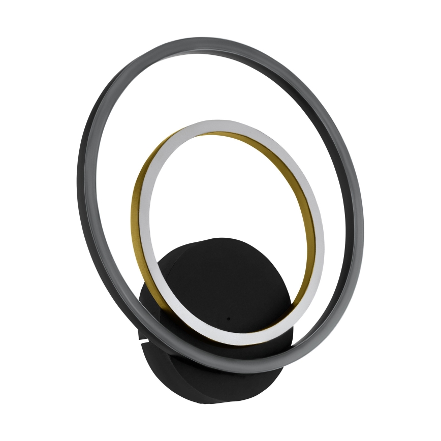 Eglo - LED Wall light LED/12W/230V 3000K + 4xLED/2,1W 3000K black