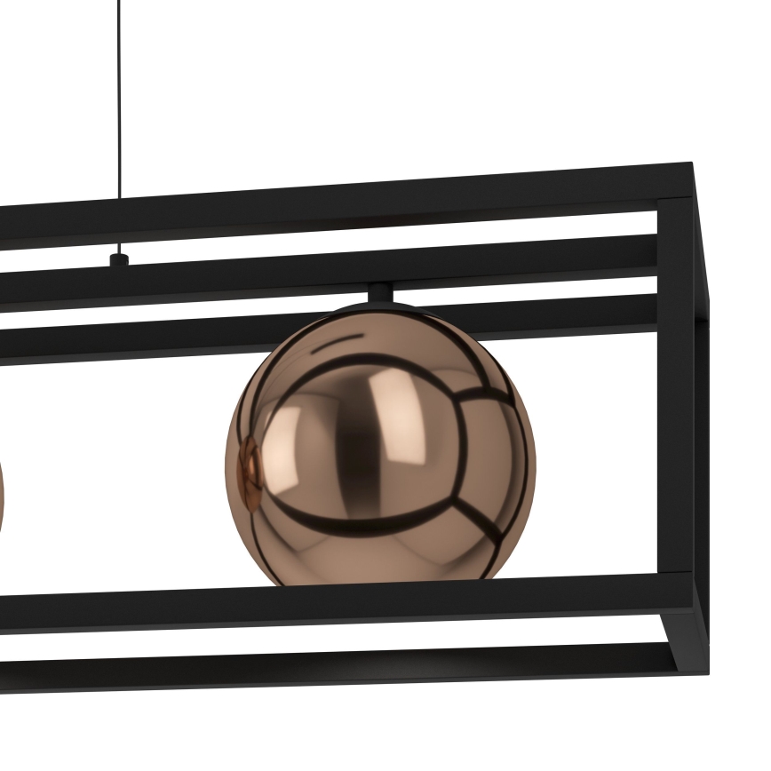 Eglo - Chandelier on a string 3xE27/40W/230V copper/black