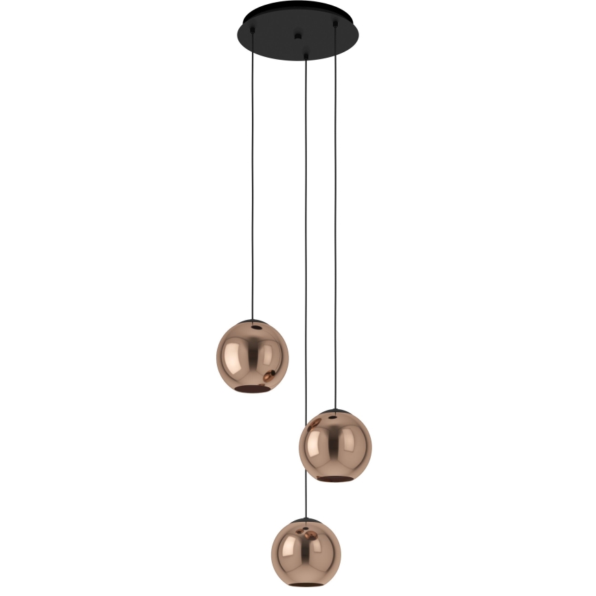 Eglo - Chandelier on a string 3xE27/40W/230V copper